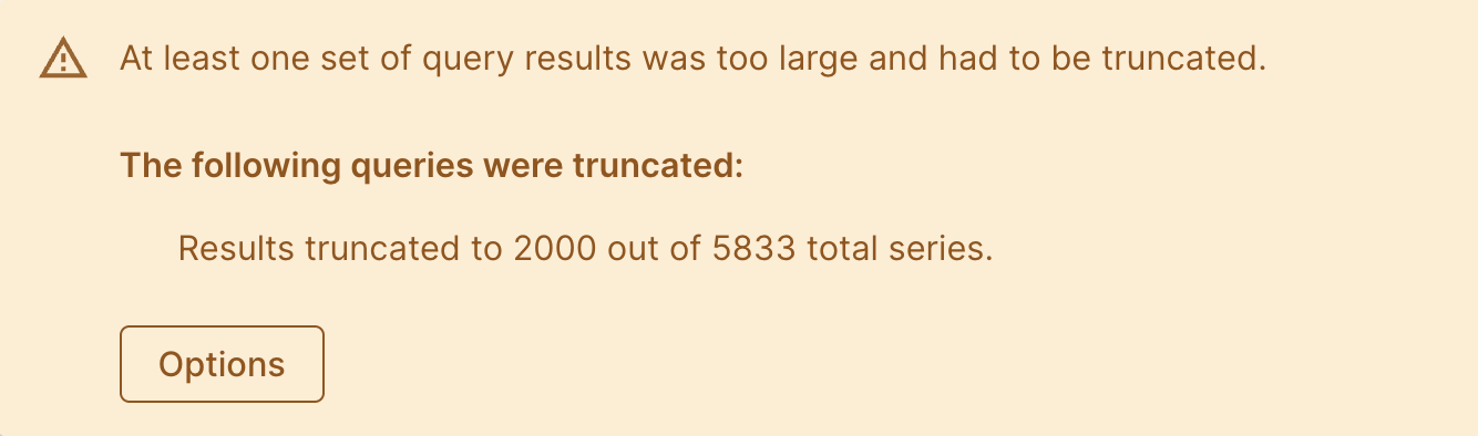 query truncation message