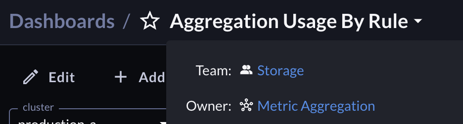 Select the name to display header nav